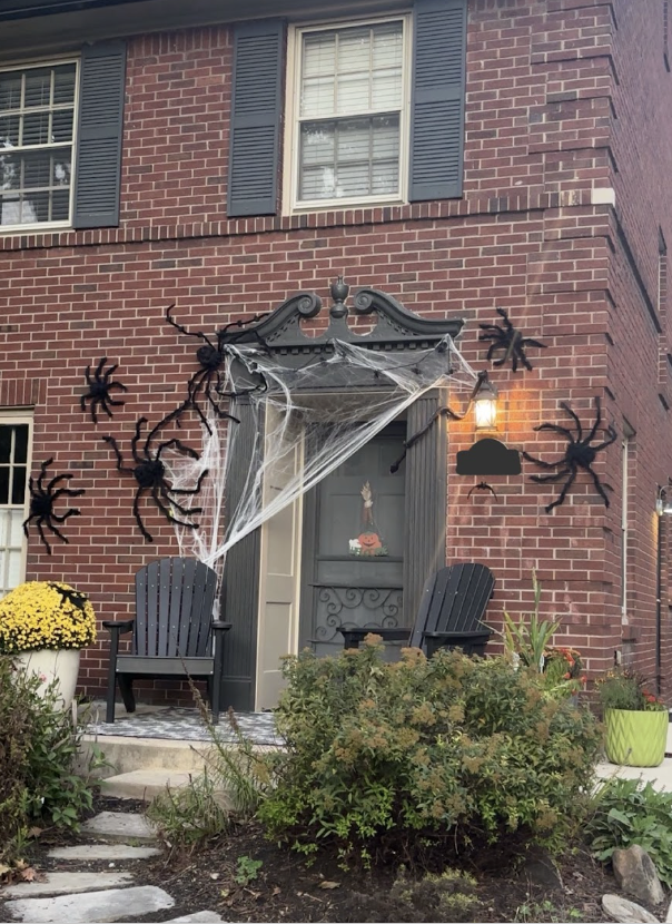 A Cathedral family decorates the House to get ready for Halloween. The door has been decorated with spiders, bats, snakes, and webs for many years now. Mr. Freytag said, “We decorate our house and go all out for our kids.” 